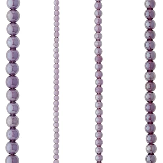 Purple Glass Round Beads by Bead Landing&#x2122;